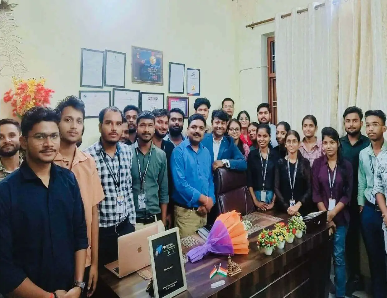 Mentor and Co-founder sharing a happy memory